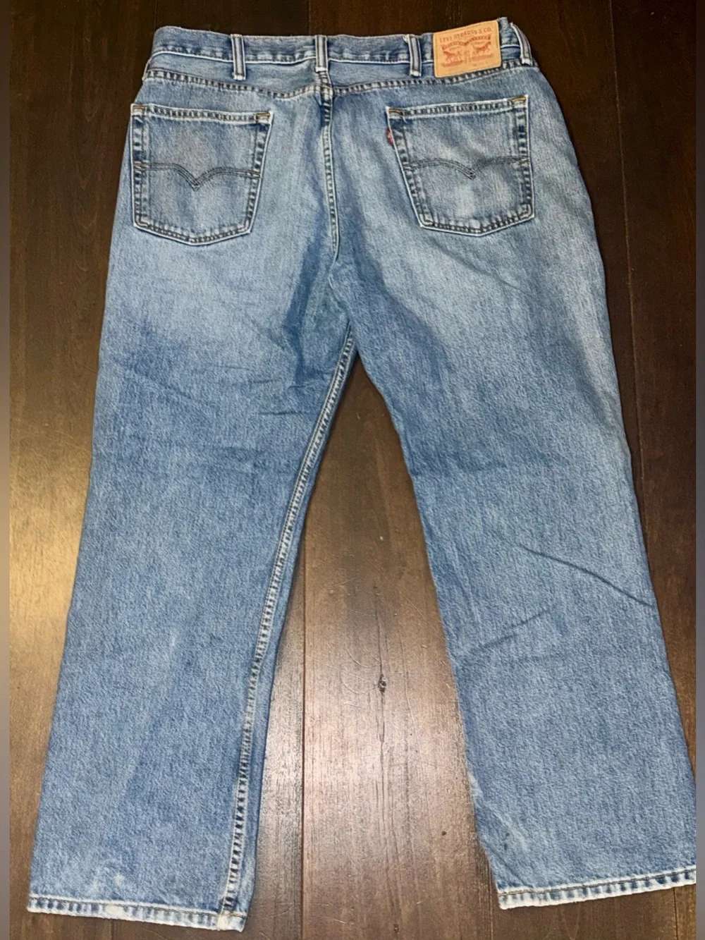 Levi’s 514 Straight Fit Jeans Mens 38x30 Light Wash Blue Denim Classic Mid Rise